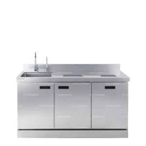 Quầy pha chế 3 cửa - Chất liệu inox 304