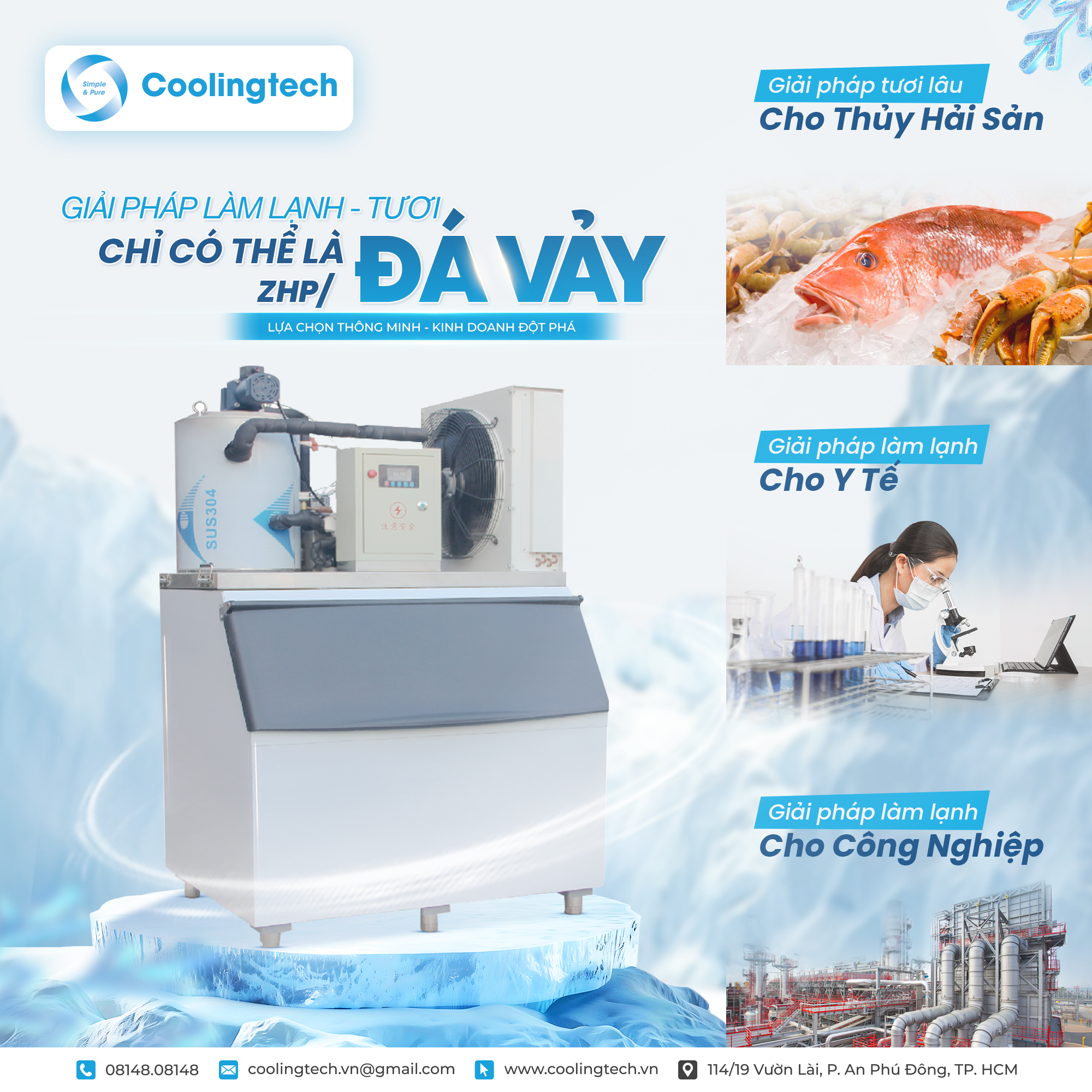 Máy Làm Đá Vảy – Giải Pháp Bảo Quản Thủy Sản, Y Tế & Công Nghiệp Hiệu Quả Nhất 2025