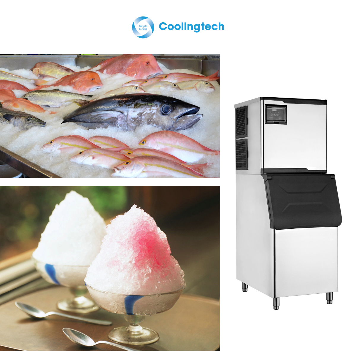 Máy Làm Đá Tuyết 310kg - ZHX700F