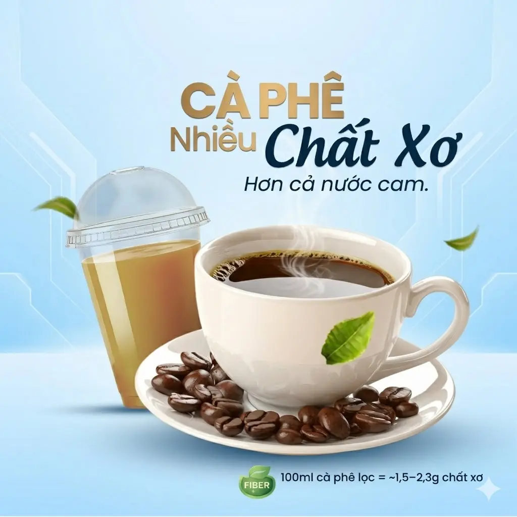 Một Tách Cà Phê Có Nhiều Chất Xơ Hơn Nước Cam Bao Nhiêu?