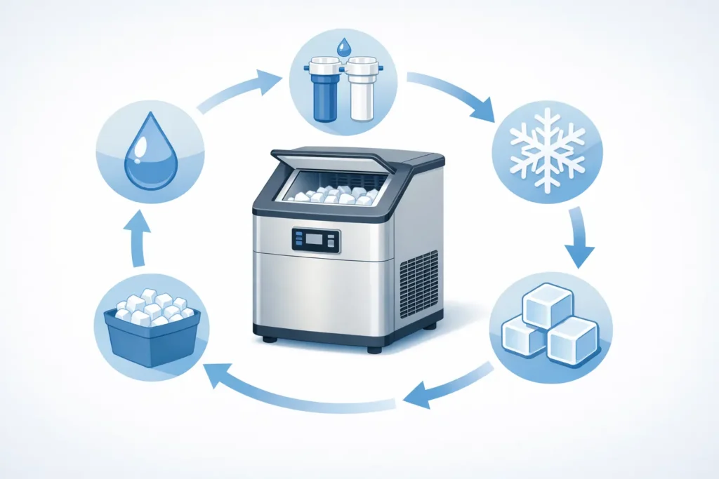 Máy Làm Đá Sạch Mini