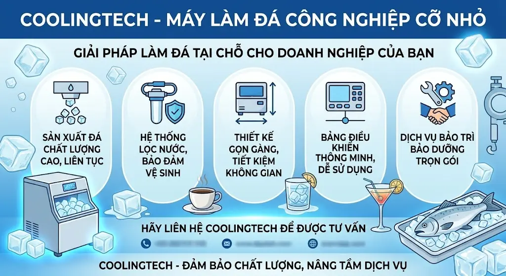 Máy Làm Đá Viên Nhỏ Công Nghiệp