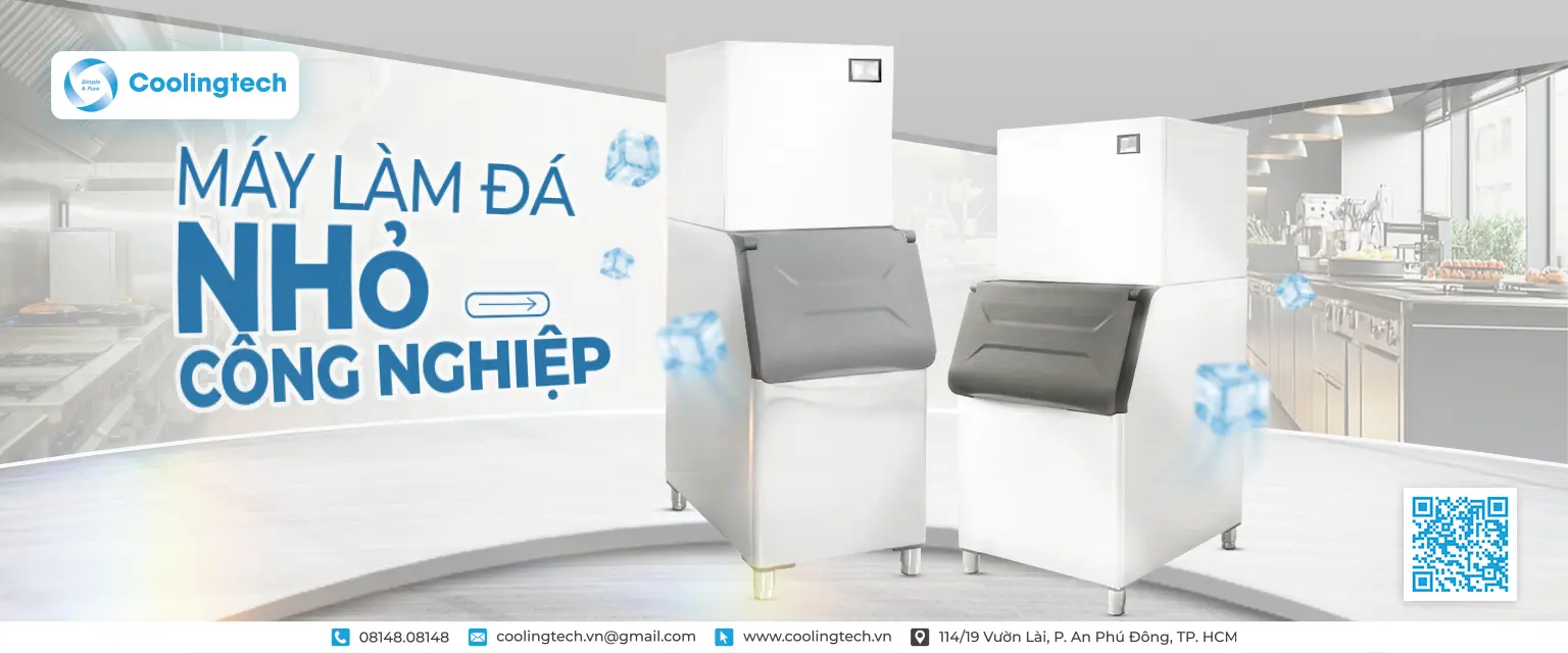Máy Làm Đá Viên Nhỏ Công Nghiệp | Giải Pháp Sạch Coolingtech