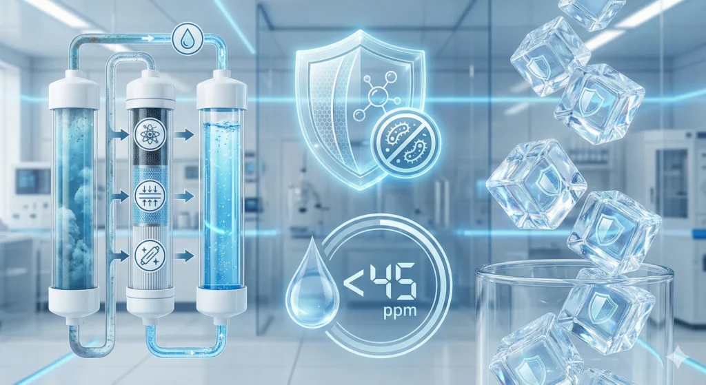 Máy đứng chiếm 0,39m² - Bể chứa 50-80kg