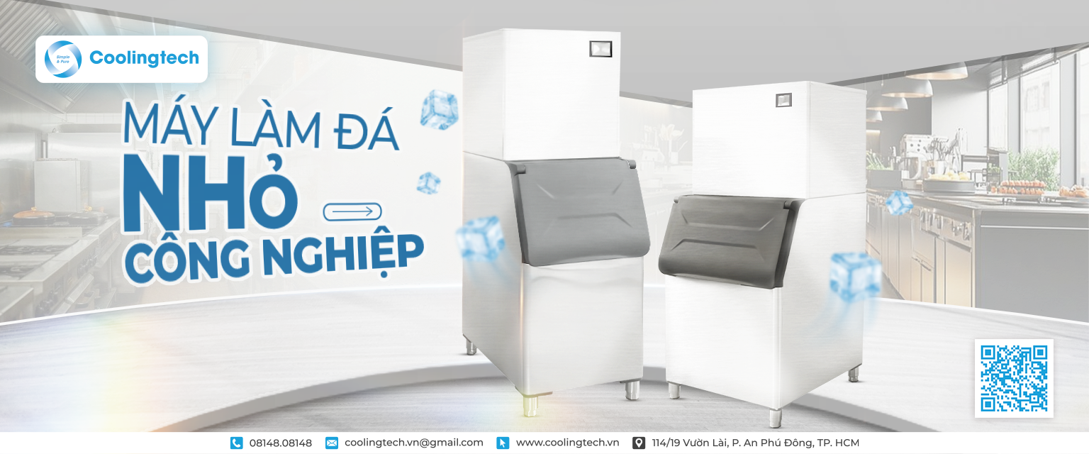 Máy Làm Đá Viên Nhỏ Công Nghiệp | Giải Pháp Sạch Coolingtech
