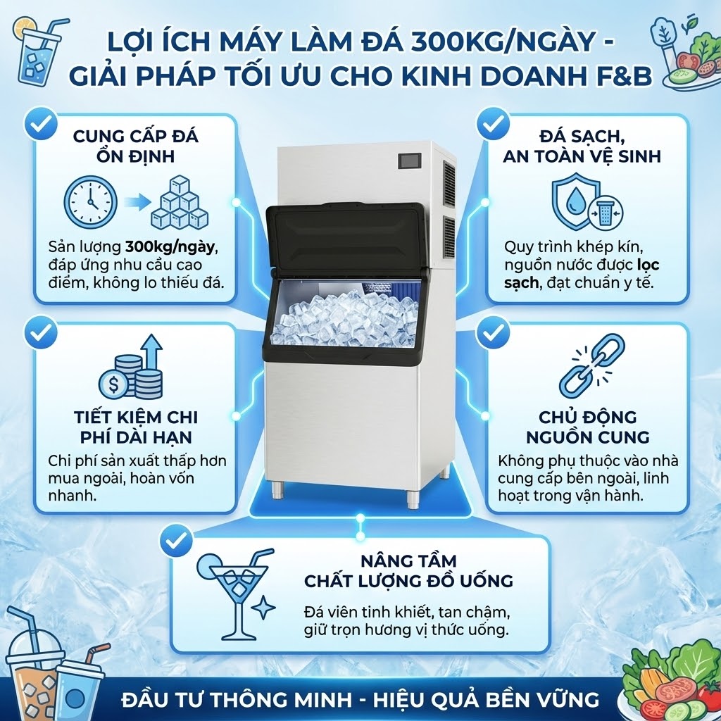 Cấu Tạo Của Máy Làm Đá Viên 300kg