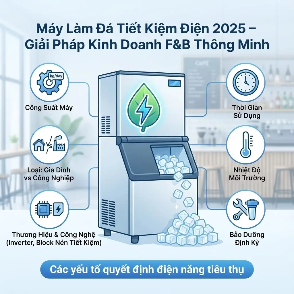 Máy Làm Đá Có Tốn Điện Không