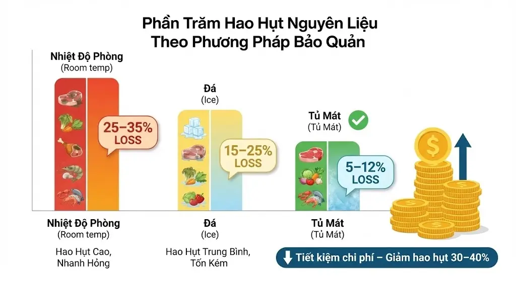 Tiết kiệm chi phí – Giảm hao hụt 30–40%