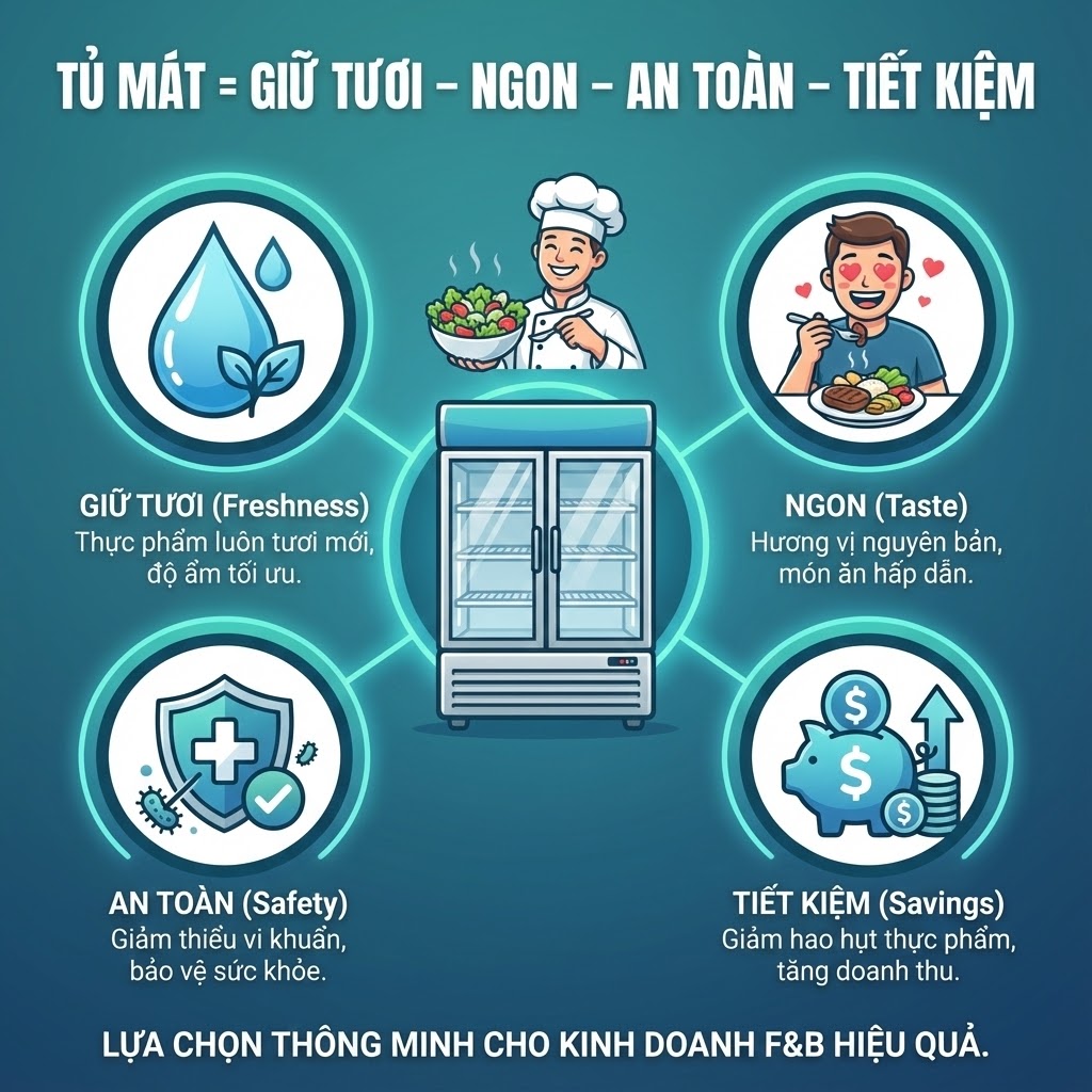 Tủ Mát = Giữ Tươi – Ngon – An Toàn – Tiết Kiệm