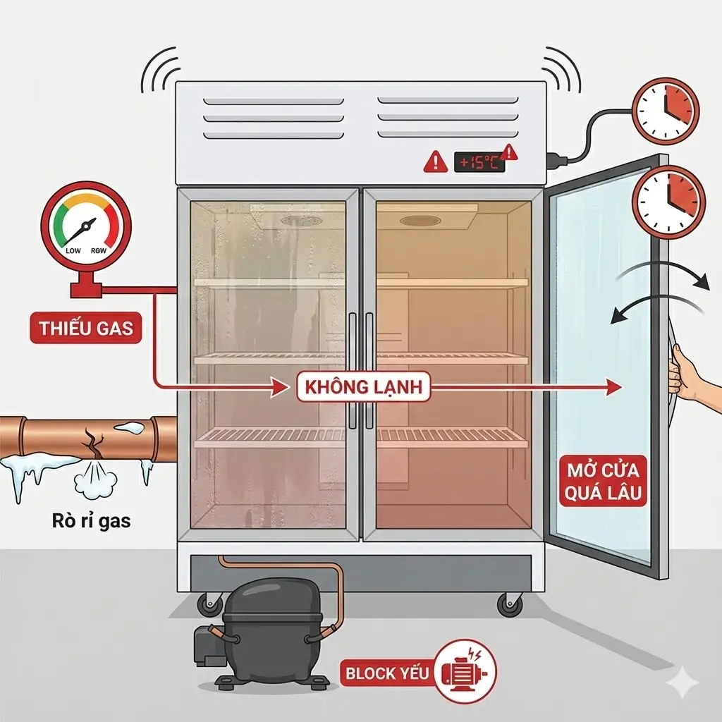 Tủ Mát Không Lạnh