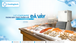 thiết kế quầy buffet đá vảy