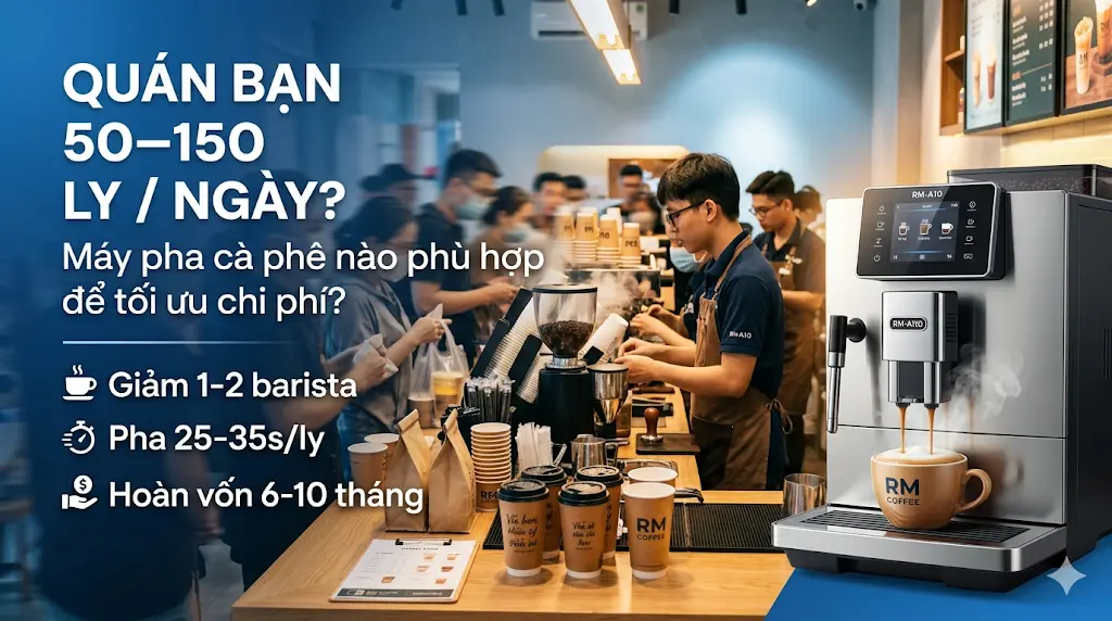 Máy Pha Cà Phê RM-A10 Phù Hợp Mô Hình Kinh Doanh Nào?