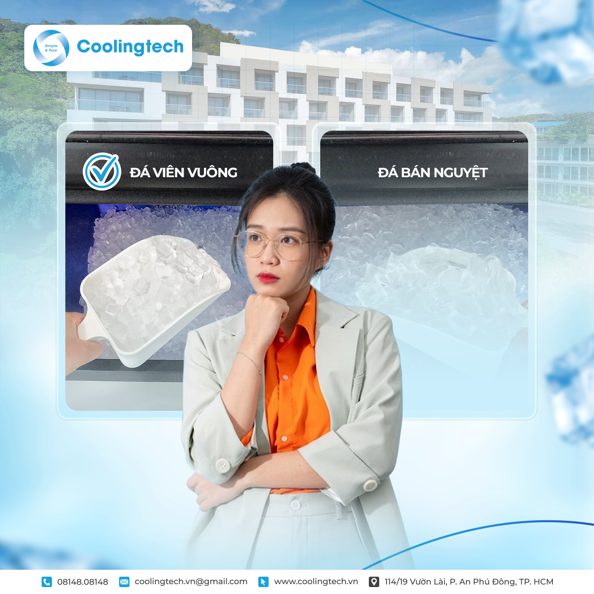 Tại Sao Khách Sạn 5 Sao Dùng Đá Vuông Không Phải Đá Bán Nguyệt?
