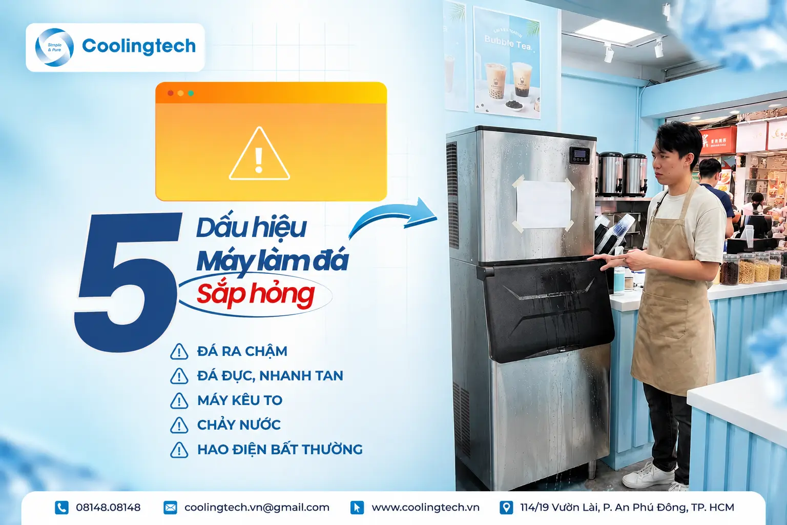 5 Dấu Hiệu Máy Làm Đá Sắp Hỏng Và Cách Xử Lý Kịp Thời